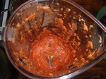 The tomato/onion mixture
